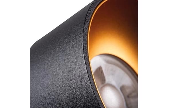 LED loftlampe til overflademontering, rørformet RITI GU10 10W sort og guld KANLUX