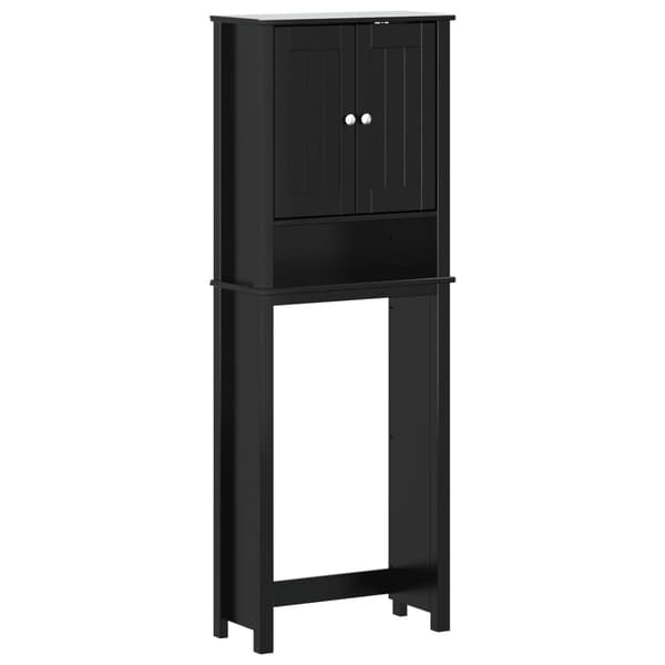 vidaXL BERG toiletskab sort 60x27x164,5 cm træ