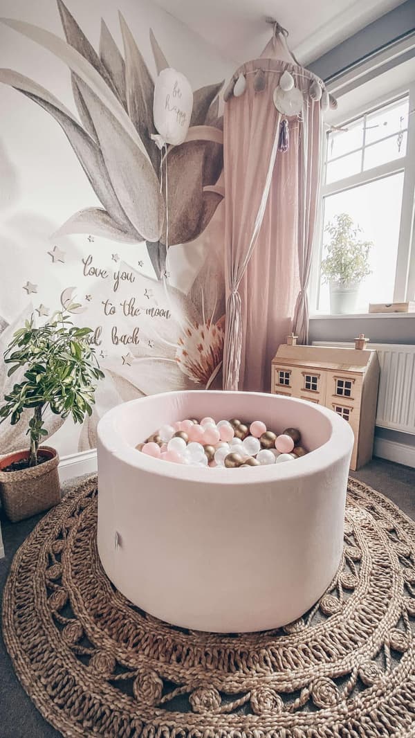 Fløjlsblød skumlegepladsmåtte lyserød