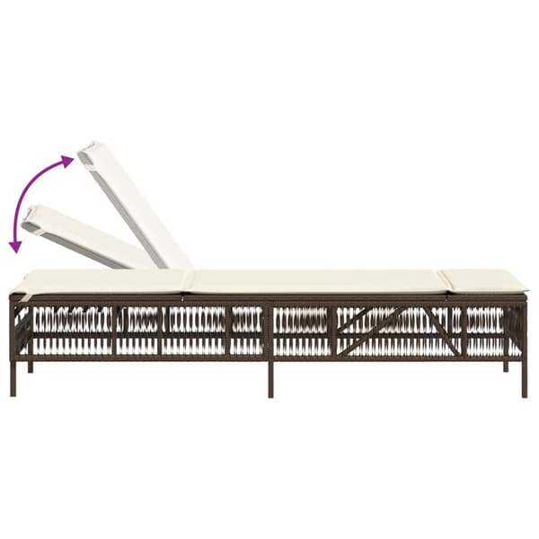 vidaXL Solstolar med bord, set om 2, brun, polyrotting