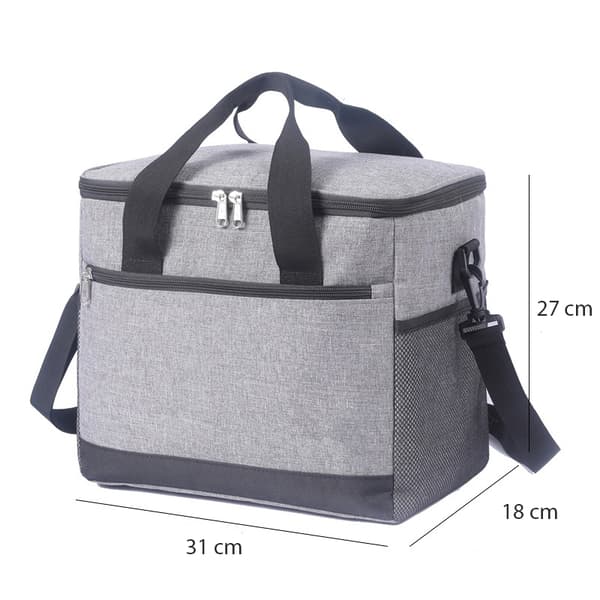 TERMO STRANDPICNICTASKE TIL MAD STOR GRÅ 16 LITER