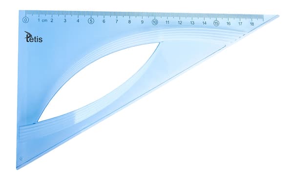 Rektangulär vinkelhake 19 cm. Blå