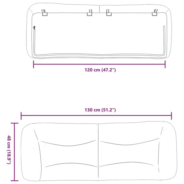 vidaXL hovedgærdehynde, grå, 120 cm, kunstlæder
