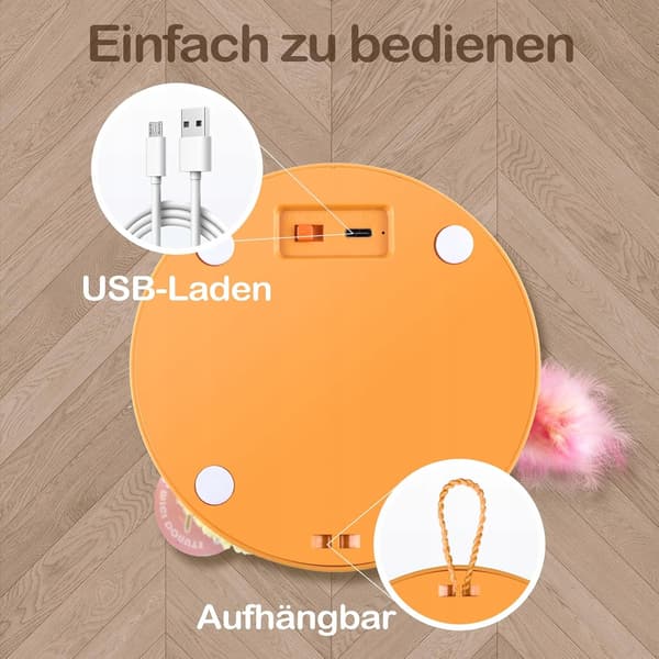 Interaktiv kattleksak plyschmunk rörelsesensor 13 cm