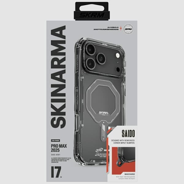 Skinarma Saido MagSafe-etui til iPhone 17 Pro Max, grafitgrå