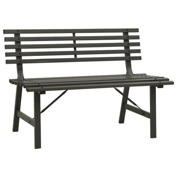 vidaXL Puutarhapenkki 110 cm teräs musta