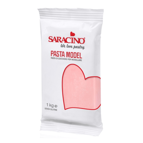 Rosa modelleringssockerpasta 1kg - Saracino