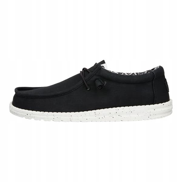 HEYDUDE WALLY STRETCH CANVAS 40700 |40| SORT/HVID