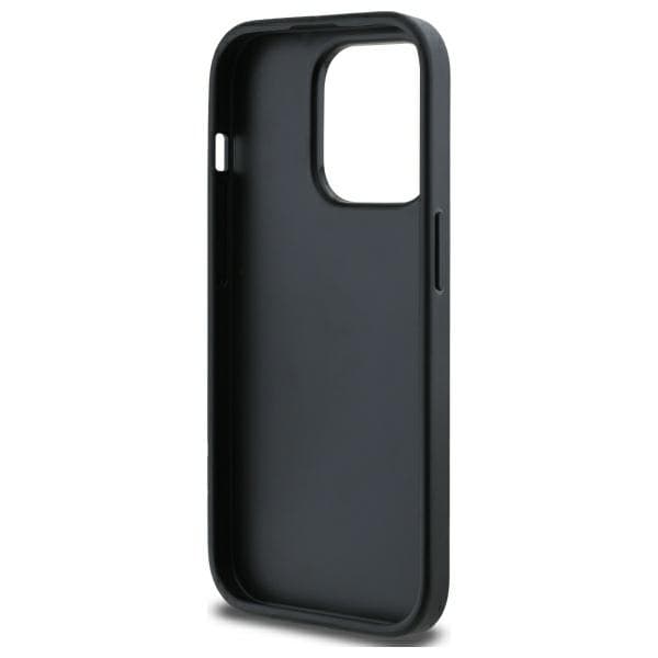 DKNY Quilted Stack Logo iPhone 14 Pro-skal, Svart