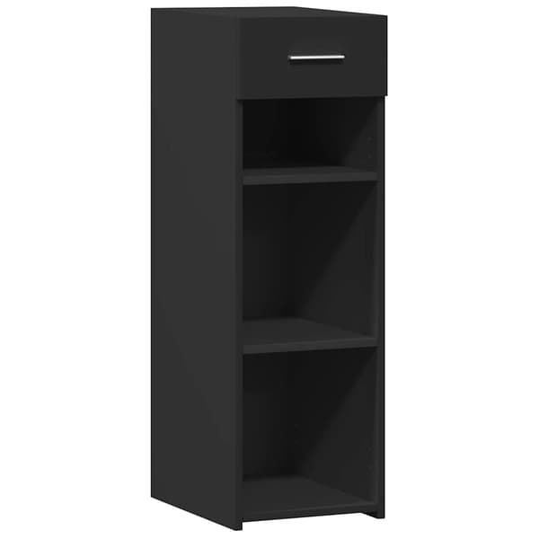vidaXL skab, sort, 30x42,5x93 cm, træbaseret materiale