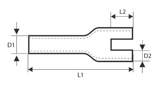 Krympslang för Breakout Boot, 5-fingerrör, svart, 80/32mm