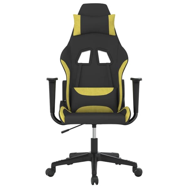 vidaXL gamingstol, sort og lysegrøn, stof
