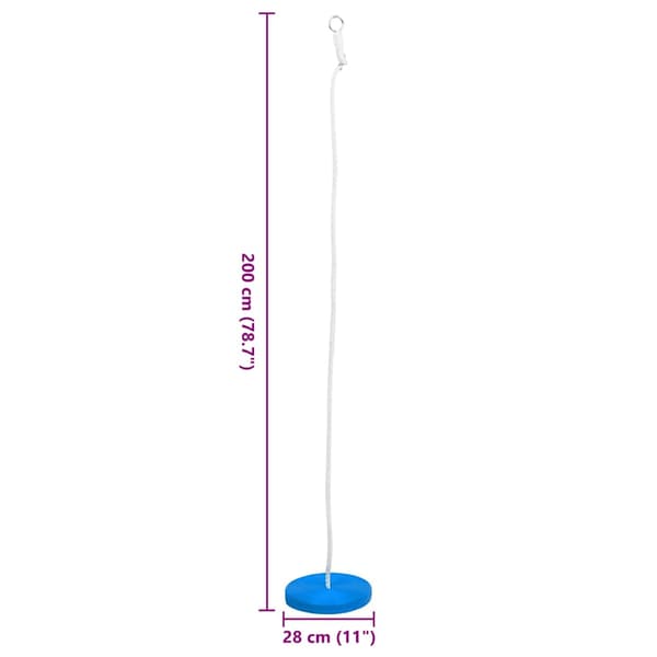 vidaXL skivegynge, 180 cm, blå