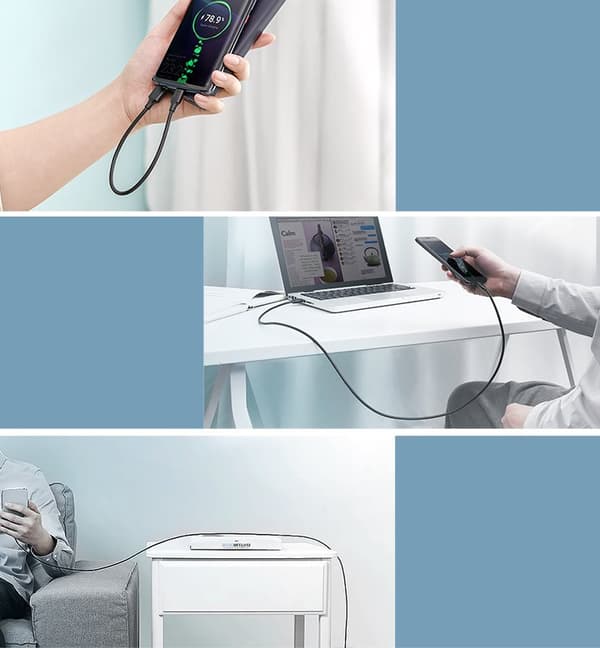 USB-kabel - USB-C 2A 2m sort