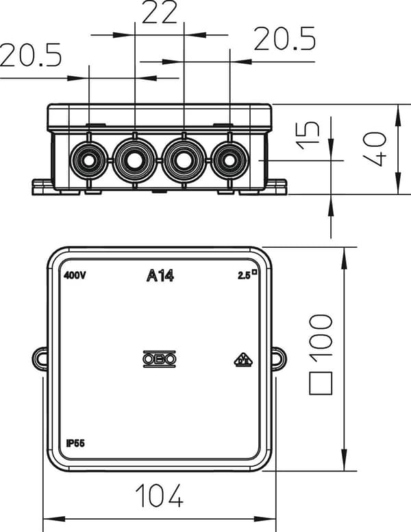 Kopplingsdosa typ A 14