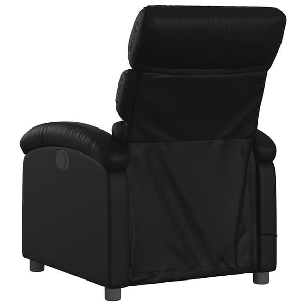 vidaXL elektrisk lænestol med massagefunktion, sort, kunstlæder