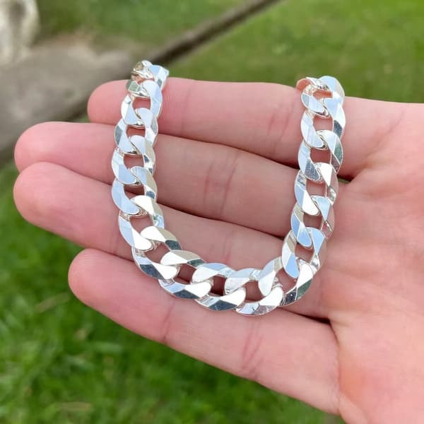 Sølvarmbånd Cuirass 925 Sølv Herre Diamant 6mm + GRATIS