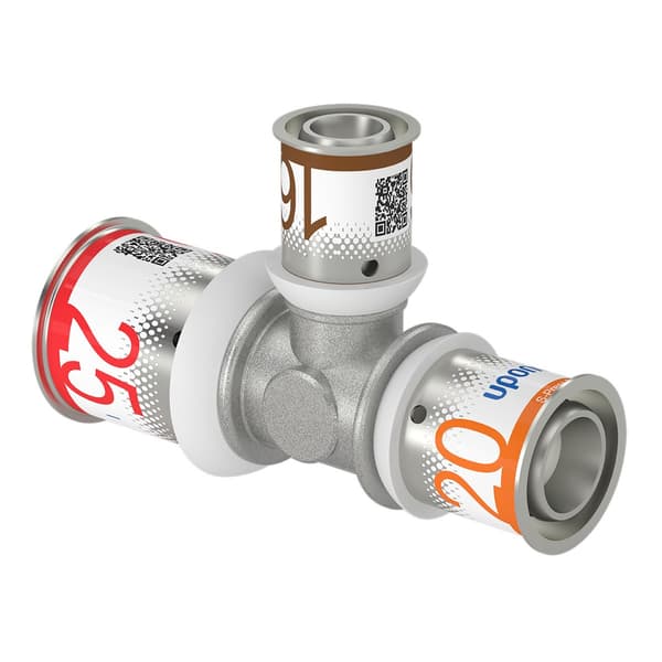 Uponor S-Press Plus Reduktions-T-stykke 25-16-20