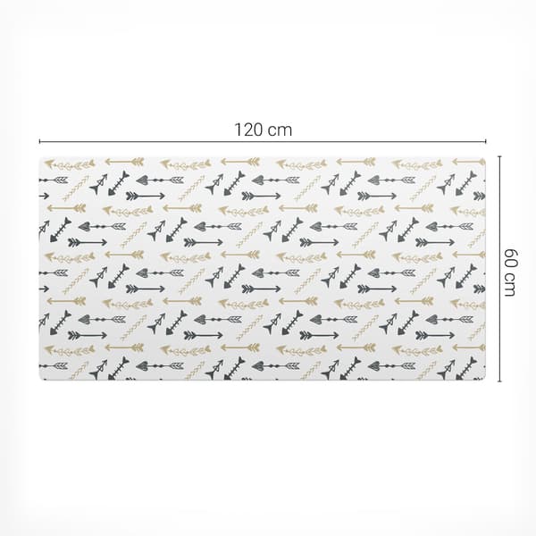 Modern skrivebordsmåtte til distancearbejde med pilmønster 120x60 cm
