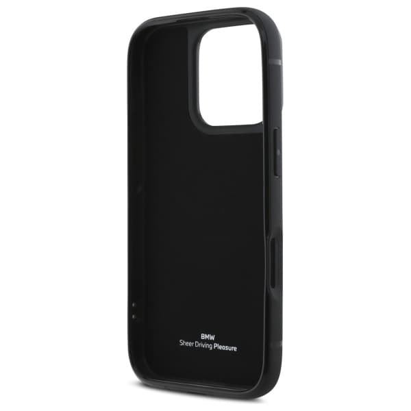 BMW Sign Læderkortcover til iPhone 16 Pro Max, Sort