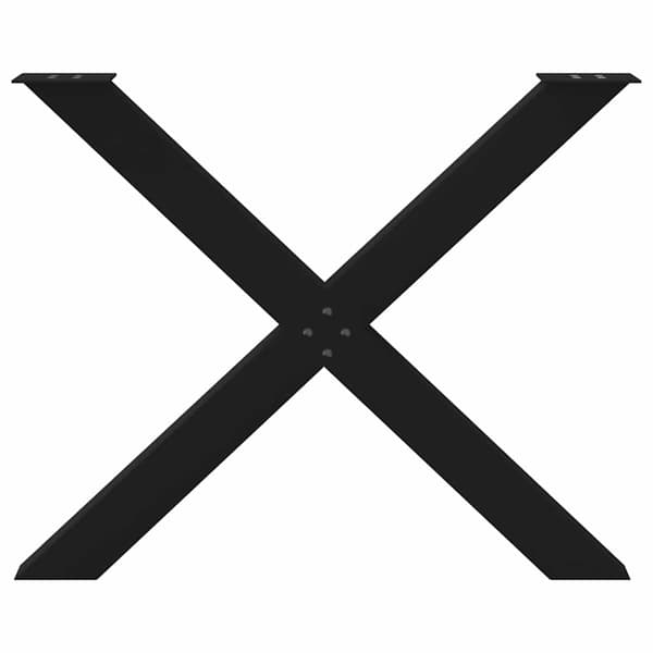 vidaXL spisebordsben, 2 stk., sort, 90x(72-73) cm, stål