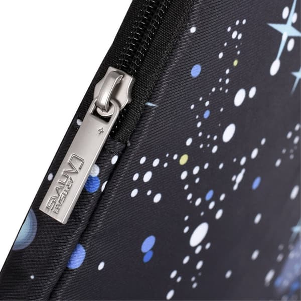 13" laptop-taske med stjernehimmeldesign - sort