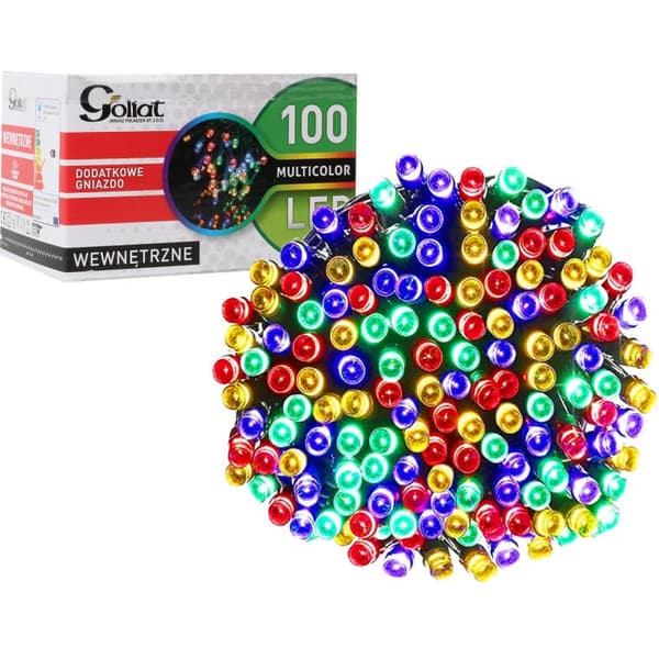 Julebelysning 100 LED-ringe indendørs multifarvet