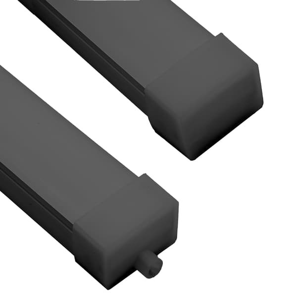 Sort endekappe til fleksibel silikone LED-profil sort 30x20mm sæt