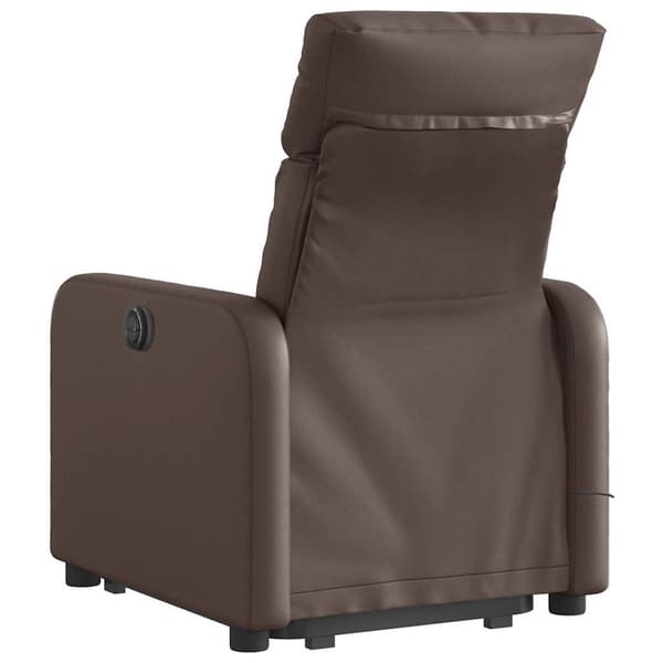 vidaXL Elektrisk vilfåtölj med massage, brun