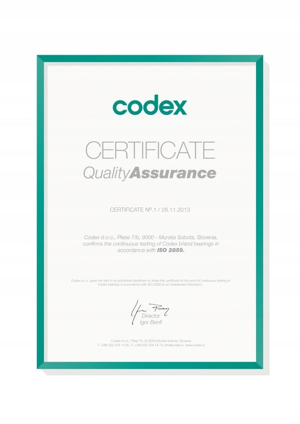 6905 ZZ CODEX kugleleje 25x42x9