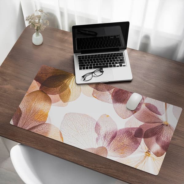 Moderne vinyl musemåtte med fine blomsterblade 100x50 cm