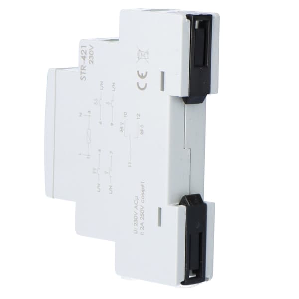STR-421 rullejalousi-controller med to knapper, Un=230V AC, 8A, 1 modul