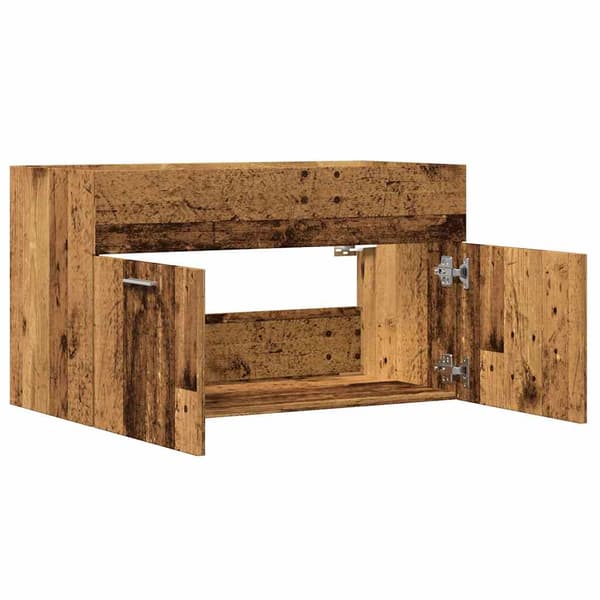 vidaXL håndvaskskab, antik træ, 80x38,5x46 cm
