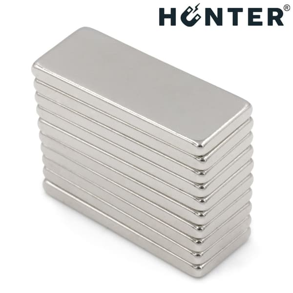 NEODYMIUM MAGNET 25x10x2 mm STÆRK PLADE Stang, Rektangulær, HUNTER