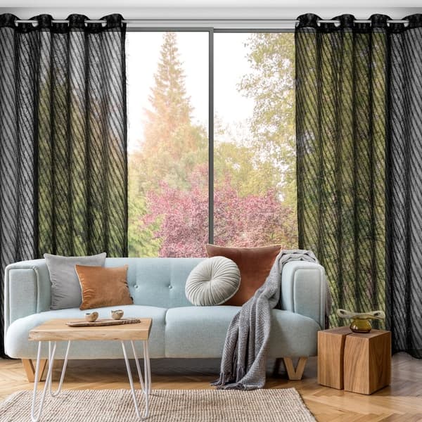 LAUREL gardin 140x250 sort mohair