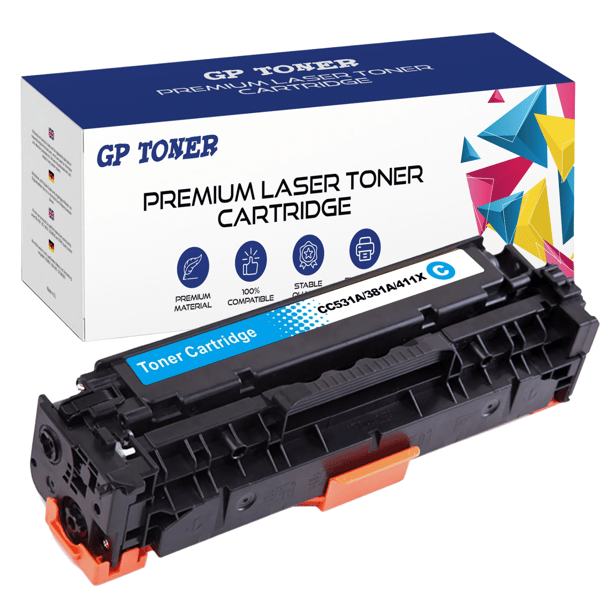 Toner til HP CC531A/CE411X/CF381X Cyan GP