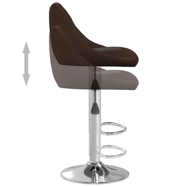vidaXL Barstolar, set om 2, brun, konstläder