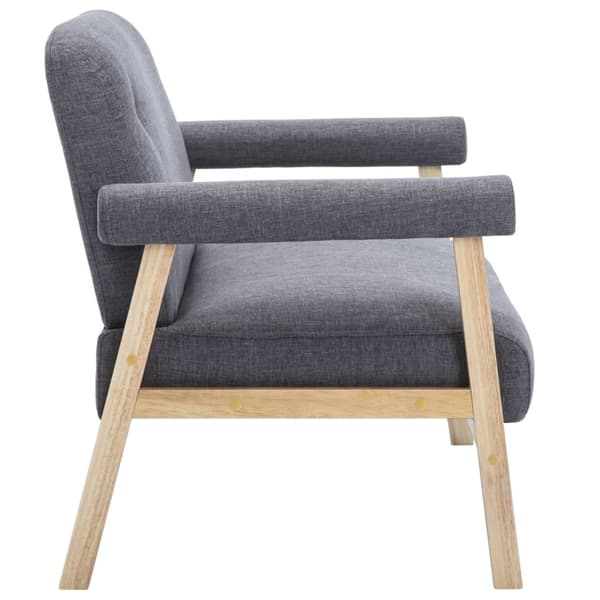 vidaXL 2-sits tygsoffa, mörkgrå