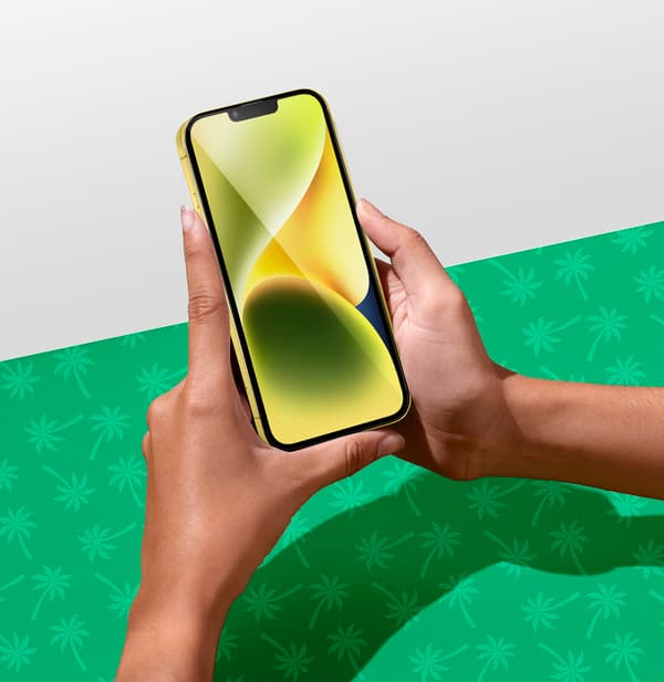 5D Full Glue Smart Palm Härdat Glas för iPhone 14