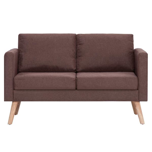 vidaXL 2-sits tygsoffa, brun