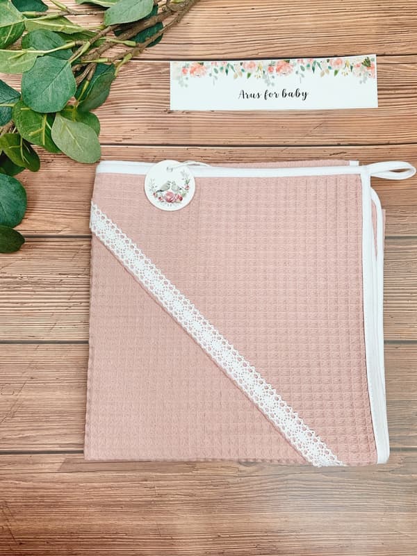 Badrock 100x100 Boho kollektion spets puderrosa