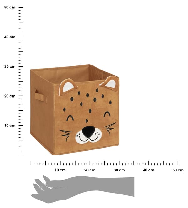 Leopard leksakskorg i textil