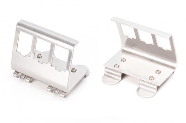 Keystone DIN-skinneadapter til 3 Keystone-moduler