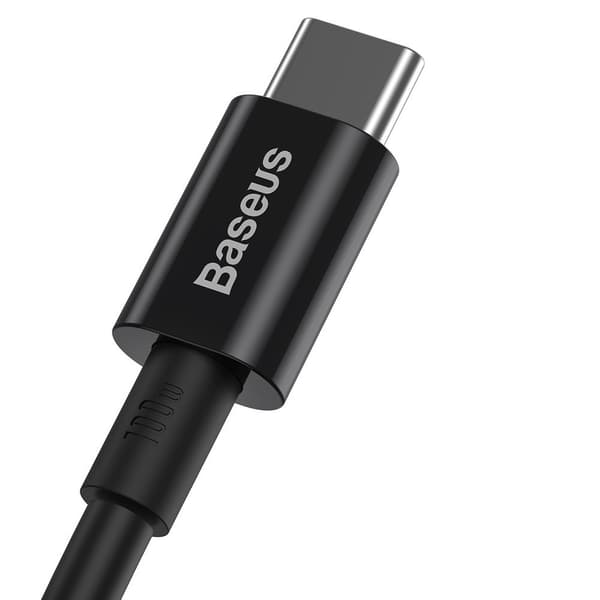 Superior USB-C Kabel - USB-C Hurtigopladning 100W 5A 2m - Sort