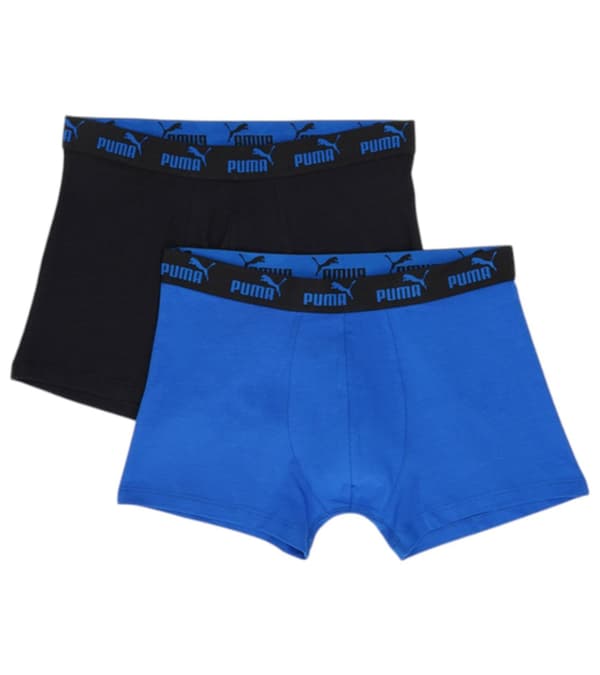 Puma Elements Basic Boxer - Miesten alushousut, 2 kpl, musta/sininen [701232894 007] rL