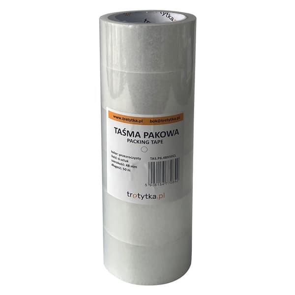 Transparent packtejp, 48 mm x 50 m, 1 styck