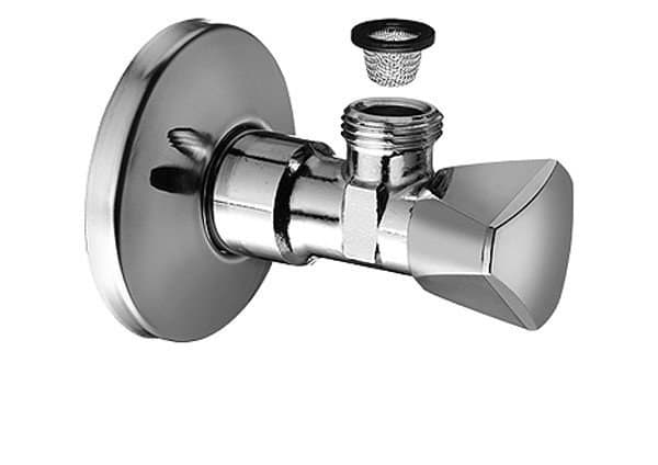 Sanland vinkelventil 1/2"x3/8" med sil krom