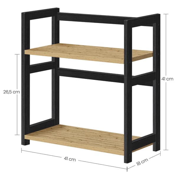 Loft Artisan krydderirækkel i egetræ med to niveauer.