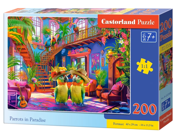 Pussel 200 B-222308 papegøjer i paradiset