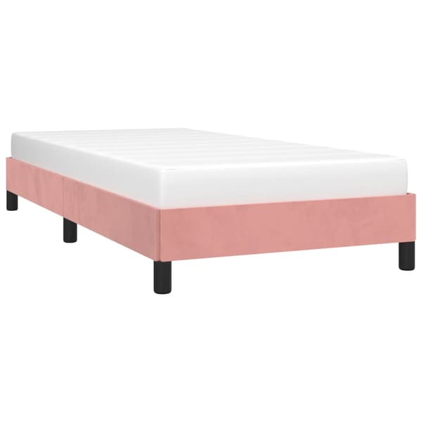 vidaXL Sängram rosa 90x190 cm sammet